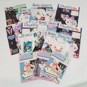 Vtg Daisy Kingdom Lot 14 Fabric Appliques Cut Outs Rub On Transfers 1990s